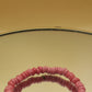 CAMÉLÉON FLORAL - Bracelet rose et rouge en perles africaines Krobo