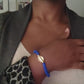 CAMÉLÉON- Bracelet bleu roi- perles africaines krobo