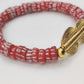 GNONLIVI rouge- spirale- perles africaines krobo